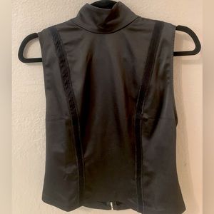 NWT Zara Silk black high neck top medium